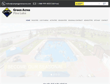 Tablet Screenshot of campinggreenacres.com
